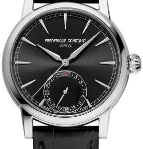 Frederique Constant Herrklocka FC-706B3H6 Manufacture Svart/Läder