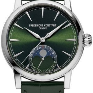 Frederique Constant Herrklocka FC-716GR3H6 Manufacture Grön/Läder
