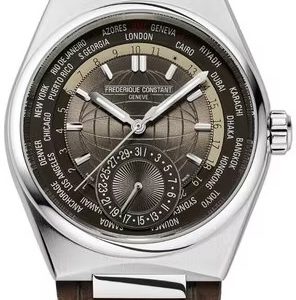 Frederique Constant Herrklocka FC-718C4NH6 Highlife Brun/Läder Ø41