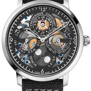 Frederique Constant Herrklocka FC-775PS4S6 Slimline Grå/Textil Ø42