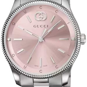 Gucci Damklocka YA1265061 G-Timeless Rosa/Stål Ø29 mm