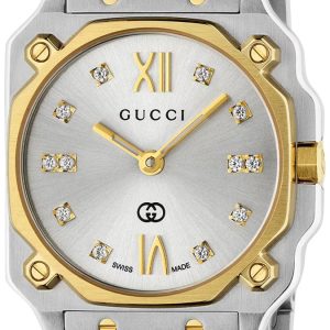 Gucci Damklocka YA166503 G Flat Silverfärgad/Stål