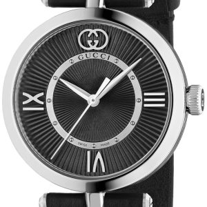 Gucci Damklocka YA167505 Cruise Svart/Läder Ø30 mm