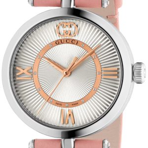 Gucci Damklocka YA167506 Cruise Silverfärgad/Läder Ø30 mm