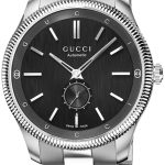 gucci herrklocka ya126388 g-timeless svart/stål ø40 mm