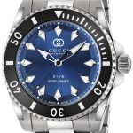 gucci herrklocka ya136362 dive blå/stål ø40 mm
