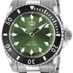 gucci herrklocka ya136363 dive grön/stål ø40 mm