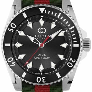 Gucci Herrklocka YA136364 Dive Svart/Textil Ø40 mm