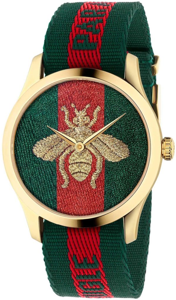 gucci ya126487a g-timeless flerfärgad/textil ø38 mm