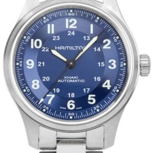 Hamilton Herrklocka H70545140 Khaki Field Titanium Auto Blå/Titan