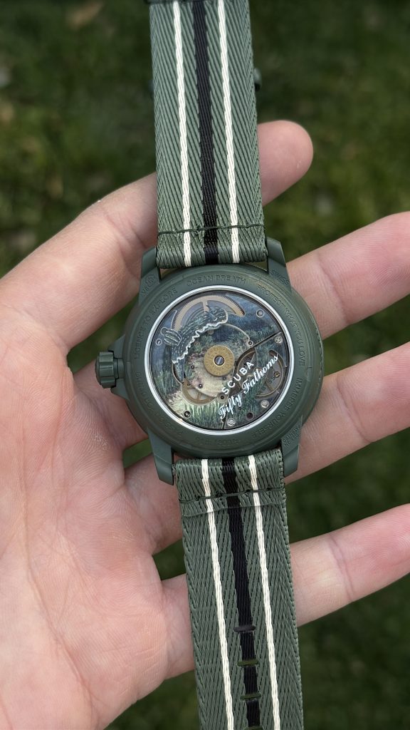 Hands on the bioceramic scuba fifty fathoms collection green abyss back case hands on the bioceramic scuba fifty fathoms collection green abyss back case