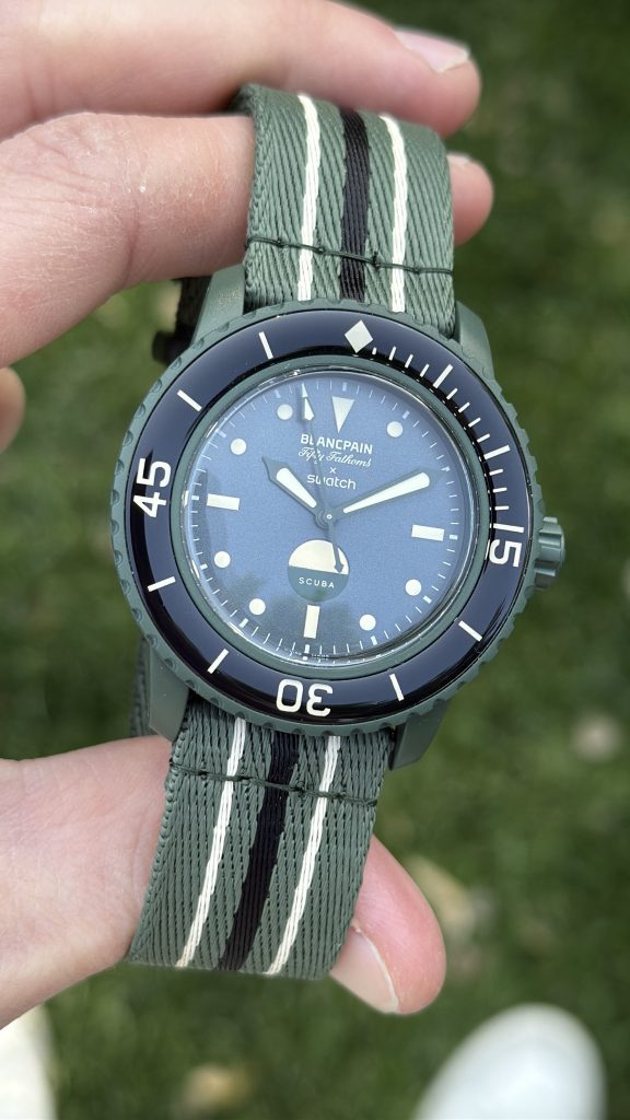 Hands on the bioceramic scuba fifty fathoms collection green abyss live hands on the bioceramic scuba fifty fathoms collection green abyss live