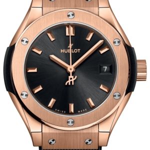Hublot Damklocka 591.OX.1480.RX Classic Fusion Svart/Gummi Ø29 mm