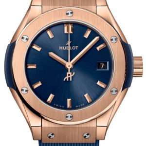 Hublot Damklocka 591.OX.7180.RX Classic Fusion Blå/Gummi Ø29 mm