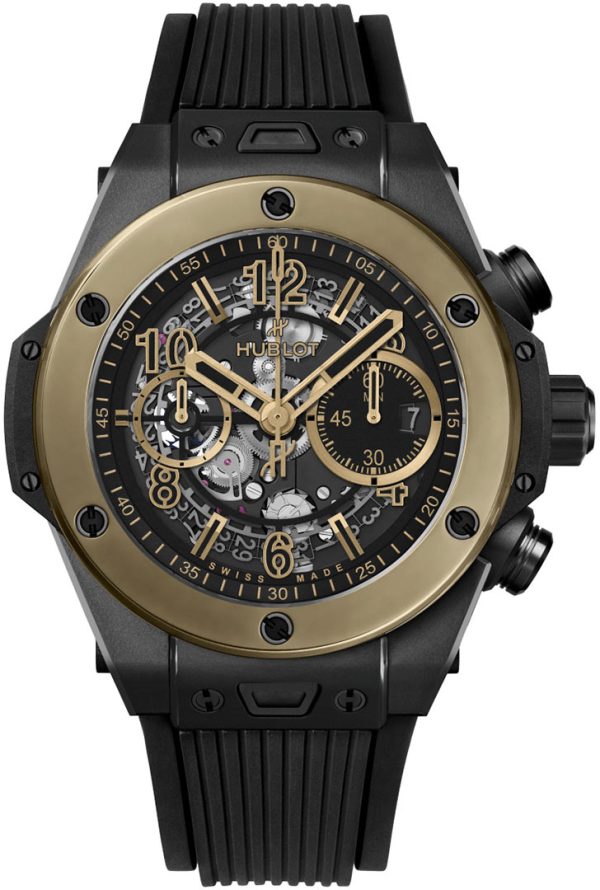 hublot herrklocka 421.cm.1130.rx big bang 44mm skelettskuren/gummi