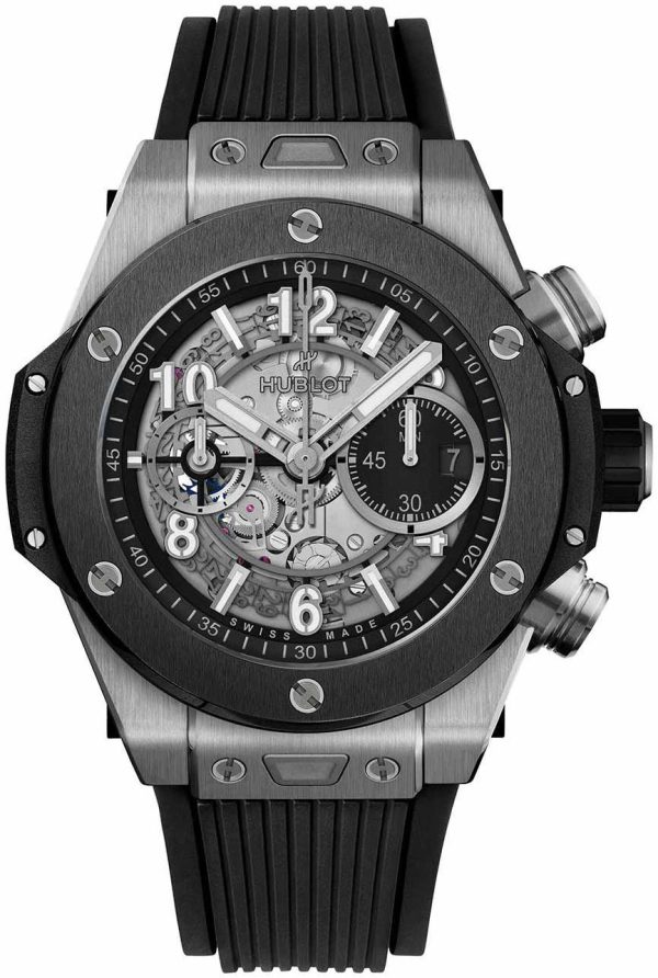 hublot herrklocka 421.nm.1170.rx big bang 44mm svart/gummi ø44 mm