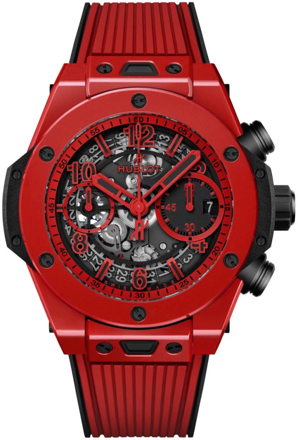 hublot herrklocka 441.cf.8513.rx big bang 42mm röd/gummi ø42 mm
