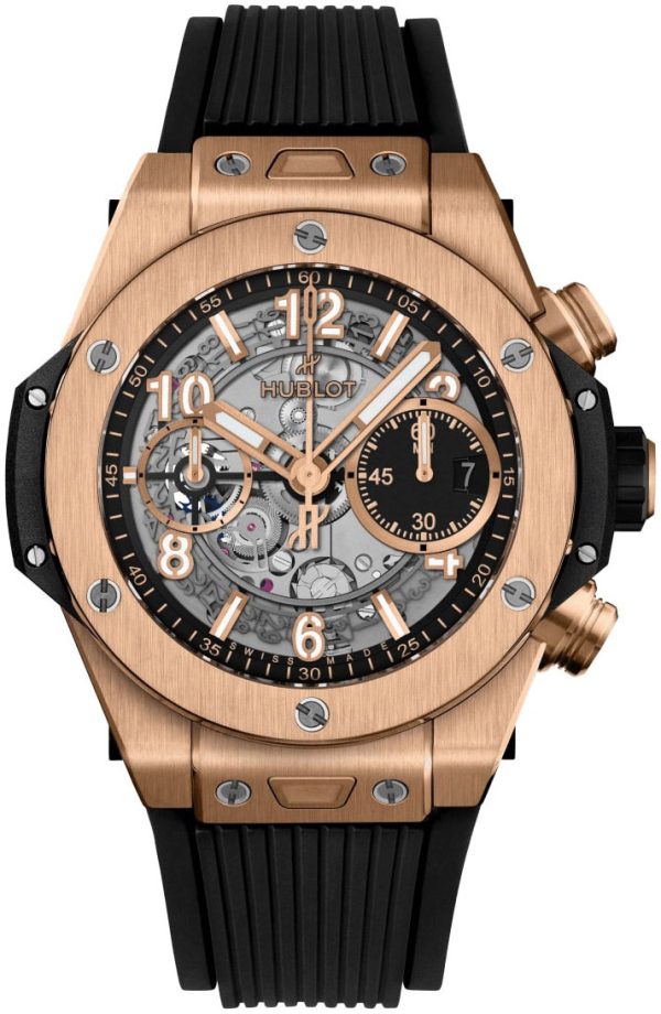 hublot herrklocka 441.ox.1181.rx big bang 42mm svart/gummi ø42 mm