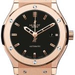 hublot herrklocka 511.ox.1180.lr classic fusion svart/läder ø45 mm