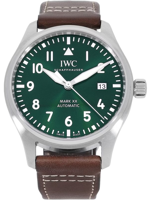 iwc herrklocka iw328205 mark xx grön/läder ø40 mm