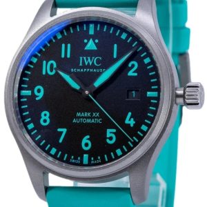 IWC Herrklocka IW328210 Pilots Svart/Gummi Ø40 mm