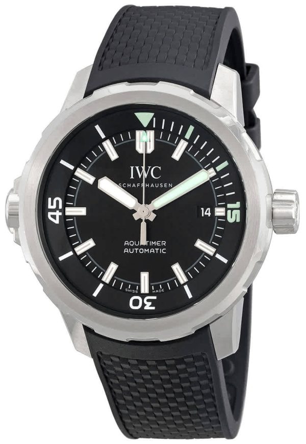 iwc herrklocka iw328802 aquatimer svart/gummi ø42 mm