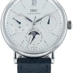 iwc herrklocka iw344601 portofino vit/läder ø40 mm