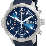 iwc herrklocka iw376806 aquatimer blå/gummi ø44 mm