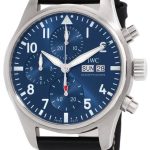 iwc herrklocka iw388101 pilots blå/läder ø41 mm