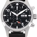 iwc herrklocka iw388111 pilots svart/läder ø41 mm