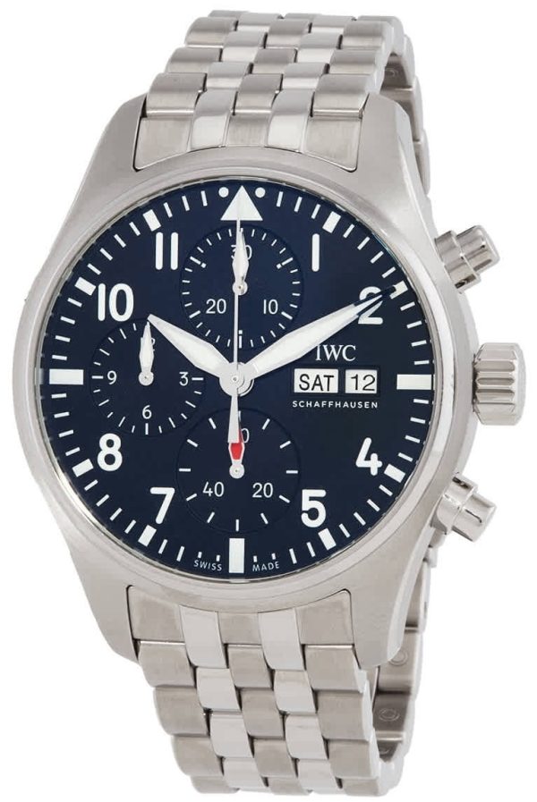 iwc herrklocka iw388113 pilots svart/stål ø41 mm