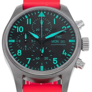 IWC Herrklocka IW388114 Pilots Svart/Gummi Ø41 mm