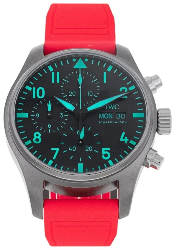 iwc herrklocka iw388114 pilots svart/gummi ø41 mm