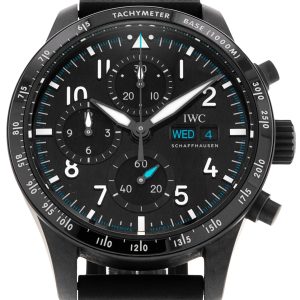 IWC Herrklocka IW388306 Pilots Svart/Gummi Ø41 mm