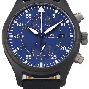 IWC Herrklocka IW389008 Pilots Blå/Läder Ø44.5 mm