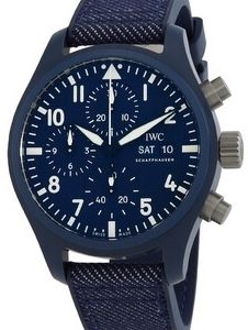 IWC Herrklocka IW389404 Pilots Blå/Gummi Ø41.9 mm