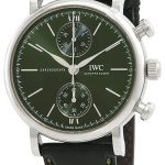 iwc herrklocka iw391405 portofino grön/läder ø39 mm