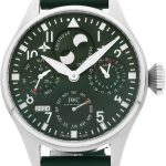 iwc herrklocka iw503608 big pilot grön/gummi ø46.2 mm