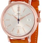 iwc iw458105 portofino silverfärgad/läder ø37 mm