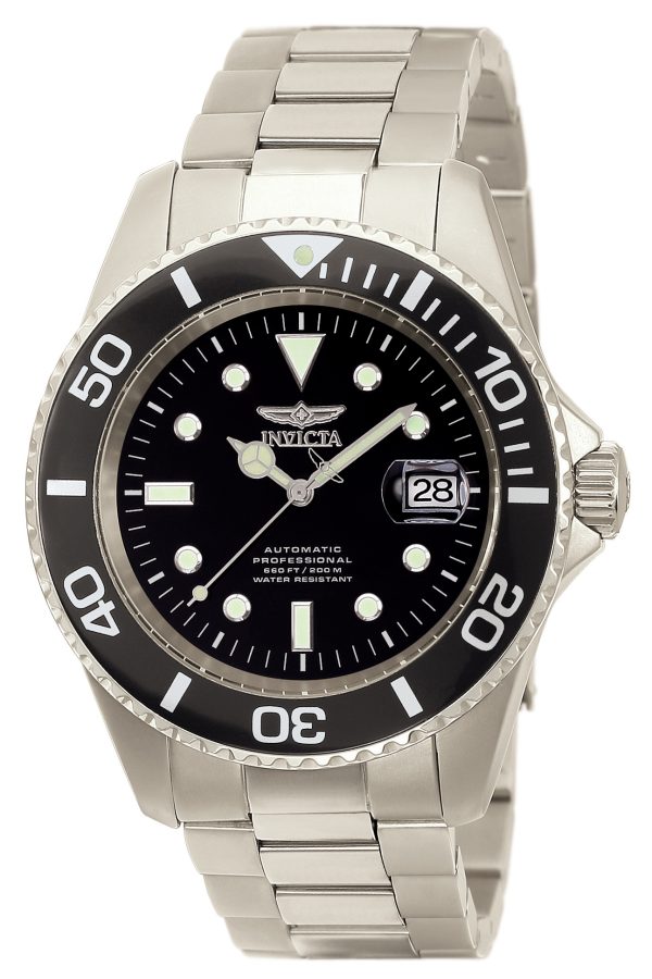invicta herrklocka 0420 pro diver svart/titan ø45 mm