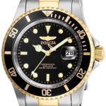 invicta herrklocka 26973 pro diver svart/gulguldtonat stål ø40 mm