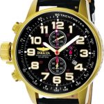 invicta herrklocka 3330 force lefty svart/läder ø46 mm