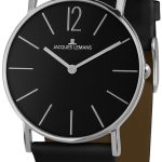 jacques lemans 1-2030a york svart/läder ø40 mm
