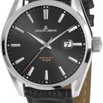 jacques lemans herrklocka 1-1846.1a derby grå/läder ø42 mm