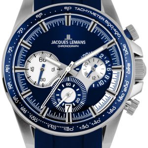 Jacques Lemans Herrklocka 1-2127B Liverpool Blå/Gummi Ø40 mm