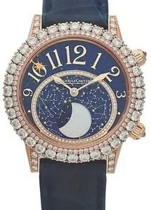 Jaeger LeCoultre Damklocka 3522471 Rendez-Vous Blå/Läder Ø36 mm