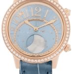 jaeger lecoultre damklocka 3522480 rendez-vous blå/läder ø36 mm