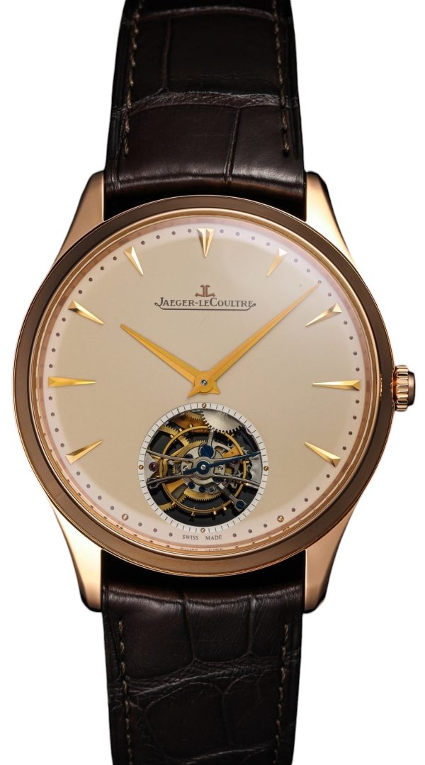 jaeger lecoultre herrklocka 1682410 master ultra thin beige/läder