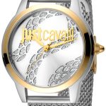 just cavalli damklocka jc1l050m0285 silverfärgad/stål ø34 mm