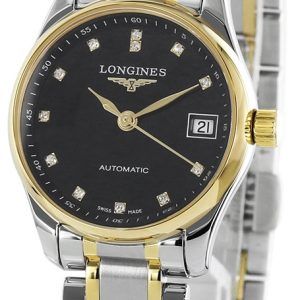 Longines Damklocka L2.128.5.57.7 Master Svart/Stål Ø25.5 mm